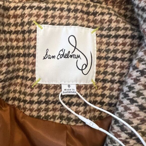 Sam Edelman Brown Houndstooth NWT sleeveless dress. Size 0. NWT. - Picture 2 of 13